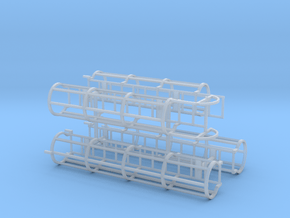 1/50th or 1/48th Safety Cage Industrial Ladder in Clear Ultra Fine Detail Plastic