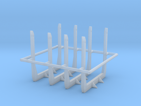 1/50th Short logger tall angle top bunks in Clear Ultra Fine Detail Plastic