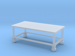 Welding Table With Wheels in Clear Ultra Fine Detail Plastic