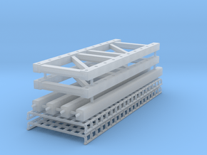 Pallet Rack 2 High in Clear Ultra Fine Detail Plastic
