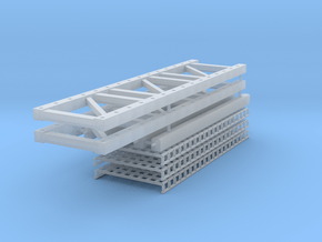 Pallet Rack 3 High in Clear Ultra Fine Detail Plastic