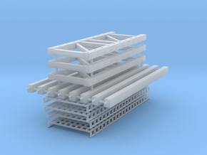 Pallet Rack 2 High- 2 Wide in Clear Ultra Fine Detail Plastic