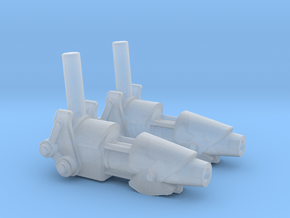 ENTERPRISE NX01 SET OF 2 PHASE CANNON  in Clear Ultra Fine Detail Plastic