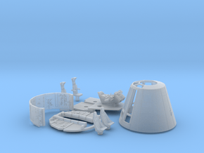 YT1300 FM 1/72 COMBO CONE SHORT COCKPIT WALLS in Clear Ultra Fine Detail Plastic