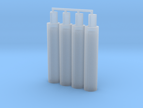 4x Thick Pegs 2.0 in Clear Ultra Fine Detail Plastic