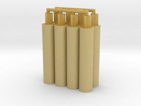8x Thick Pegs 2.0 in Tan Fine Detail Plastic