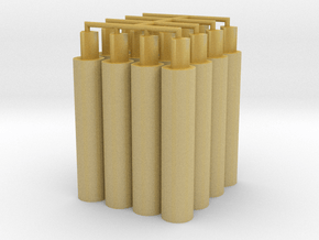 16x Thick Pegs 2.0 in Tan Fine Detail Plastic