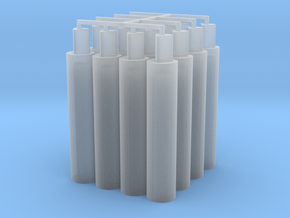 16x Thick Pegs 2.0 in Clear Ultra Fine Detail Plastic