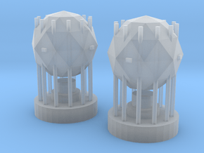 Star Destroyer Shield Generators (small) x2 in Clear Ultra Fine Detail Plastic