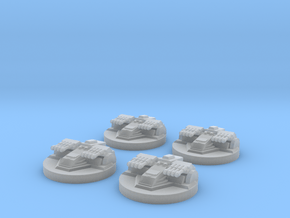 Star Destroyer Turret x4 in Clear Ultra Fine Detail Plastic