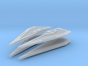 4 Royal TIE Interceptor Wings in Clear Ultra Fine Detail Plastic
