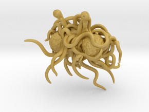 (Legion) Flying Spaghetti Monster in Tan Fine Detail Plastic