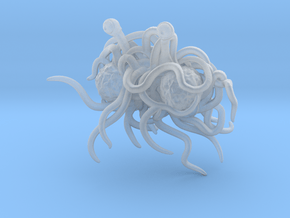 (Legion) Flying Spaghetti Monster in Clear Ultra Fine Detail Plastic