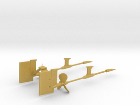 1/125 Props SET supports And Rudders in Tan Fine Detail Plastic