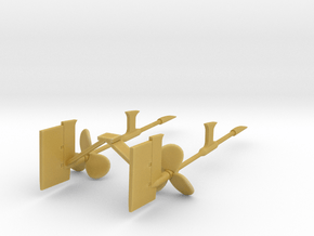1/144 Props SET Supports And Rudders in Tan Fine Detail Plastic