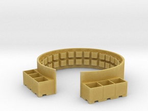 1/144 40mm Twin Gun Tub Shield in Tan Fine Detail Plastic