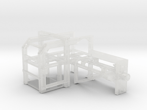 1/125 Depth Charge Thrower Rack Starboard  in Clear Ultra Fine Detail Plastic