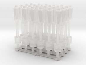 1/48 USN Hedgehog Projectiles Set x24 in Clear Ultra Fine Detail Plastic