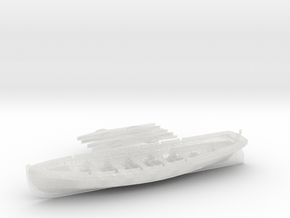 1/96 IJN 9m Cutter w. Paddles  in Clear Ultra Fine Detail Plastic