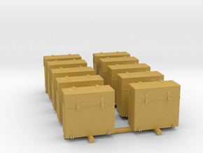 1/96 IJN Ammo Box 25mm Triple Set 10 Units in Tan Fine Detail Plastic