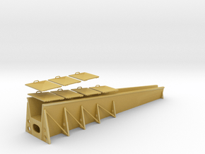 1/48 Deck Box for IJN Aircraft Crane Kit in Tan Fine Detail Plastic