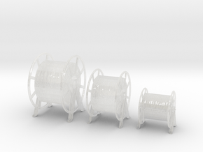 1/100 DKM Hauser Rope Barrels SET in Clear Ultra Fine Detail Plastic