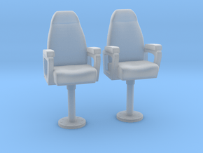 1/24 USN Capt Chair Set in Clear Ultra Fine Detail Plastic
