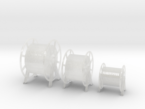 1/72 DKM Rope Barrels SET x3 in Clear Ultra Fine Detail Plastic