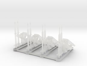 1/500 MK10 Terrier Missile Launcher KIT x4 in Clear Ultra Fine Detail Plastic