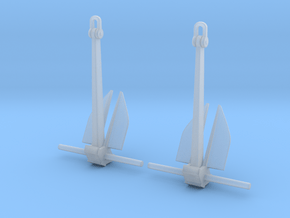 1/144 USN Anchors, Destroyer (5000 lbs.) v2 in Clear Ultra Fine Detail Plastic