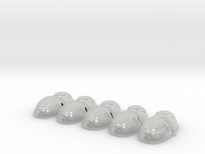 Galactic Knights V6 Smooth Shoulder Pads in Clear Ultra Fine Detail Plastic
