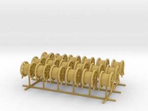 1/200 DKM Rope Barrel Big Set x18 in Tan Fine Detail Plastic