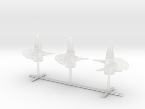 1/350 DKM Bismarck Propellers Set in Clear Ultra Fine Detail Plastic