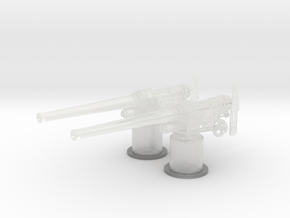 1/72 RN QF 12-pounder (76.2 mm) gun Set x2 in Clear Ultra Fine Detail Plastic