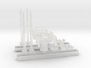 1/400 MK10 Terrier Missile Launcher KIT x2 in Clear Ultra Fine Detail Plastic