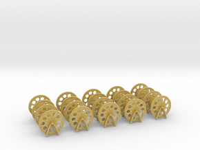 1/72 USN Rope Reels Small Set 10pcs in Tan Fine Detail Plastic
