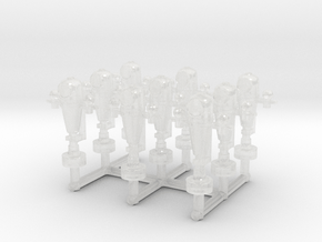 1/144 USN Binnacle Set x9 in Clear Ultra Fine Detail Plastic