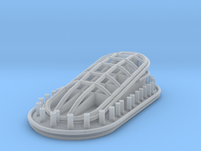 1/350 Bismarck Funnel Top - Updated! in Clear Ultra Fine Detail Plastic