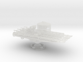 1/192 USS 21in Quadruple Tube Mounts in Clear Ultra Fine Detail Plastic