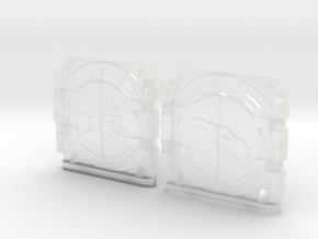 Space Dragons V1 Round Style Lt. Tank Door Kit in Clear Ultra Fine Detail Plastic