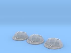 1/200 IJN 12.7 cm/40 (5") twin mounts encl Set x3 in Tan Fine Detail Plastic