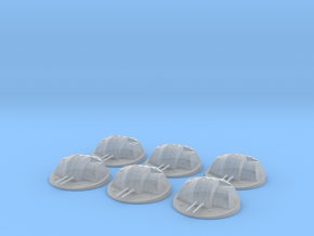 1/200 IJN 12.7 cm/40 (5") twin mounts encl. Set in Clear Ultra Fine Detail Plastic