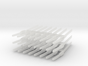 1/144 IJN Paddles (Oars) Set x24 in Clear Ultra Fine Detail Plastic