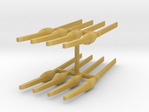 1/144 IJN Paddles (Oars) Set x8 in Tan Fine Detail Plastic