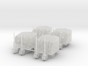 1/240 5"/38 cal. Mk.12 Twin Mounts Set x4 in Clear Ultra Fine Detail Plastic