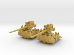 1/240 USN Single 5 inch (127 mm) 38 Gun Set x2 in Tan Fine Detail Plastic