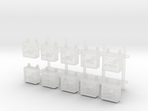 1/48 USN Wall Switch B Set x10 in Clear Ultra Fine Detail Plastic