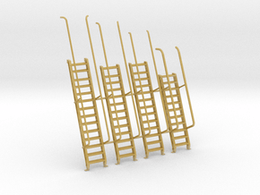 1/30 IJN Akagi Tower Stairs Set x4 in Tan Fine Detail Plastic