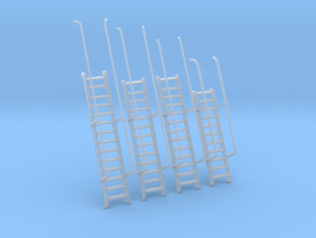 1/30 IJN Akagi Tower Stairs Set x4 in Clear Ultra Fine Detail Plastic