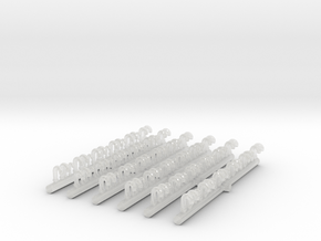 1/400 DKM Vent Tubes Set x132 in Clear Ultra Fine Detail Plastic